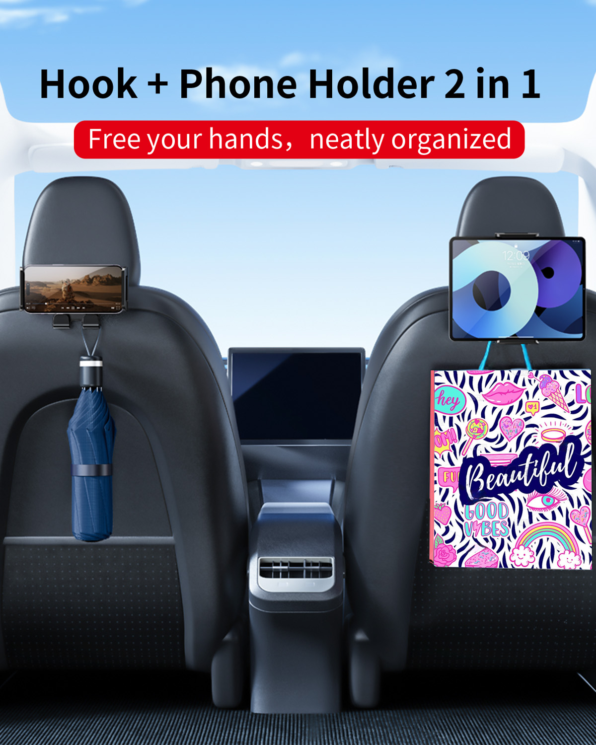 Hipacool Car Rear Seat Mount f - Tesla Tablet Accessories ulasan dan harga