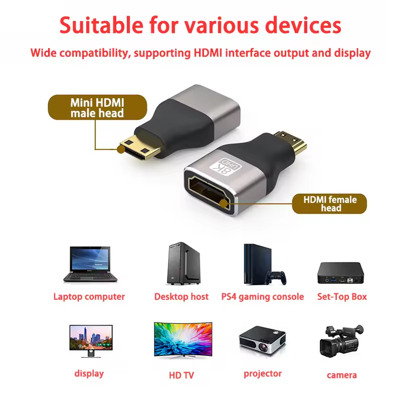 8K@60Hz Mini Micro HDMI-compat - Hdmi Adapter Tablet ulasan dan harga