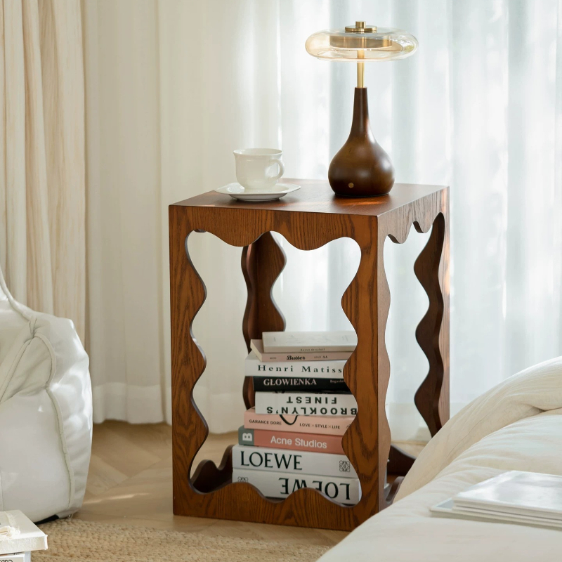 Low Wooden Unique Side Table A - Unique Table Accessories ulasan dan harga