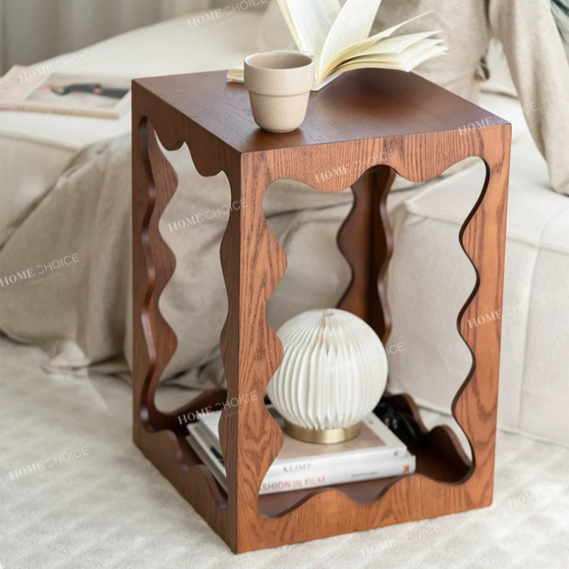 Low Wooden Unique Side Table A - Unique Table Accessories ulasan dan harga