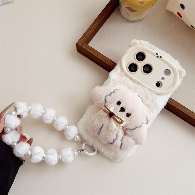 3D Cartoon Bowknot Puppy Warm  - Apple Iphone 16 ulasan dan harga