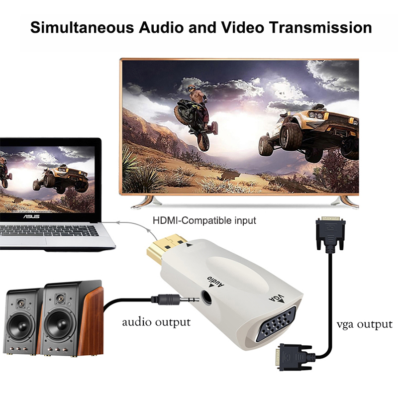 HDMI-compatible to VGA Cable C - Hdmi Adapter Tablet ulasan dan harga