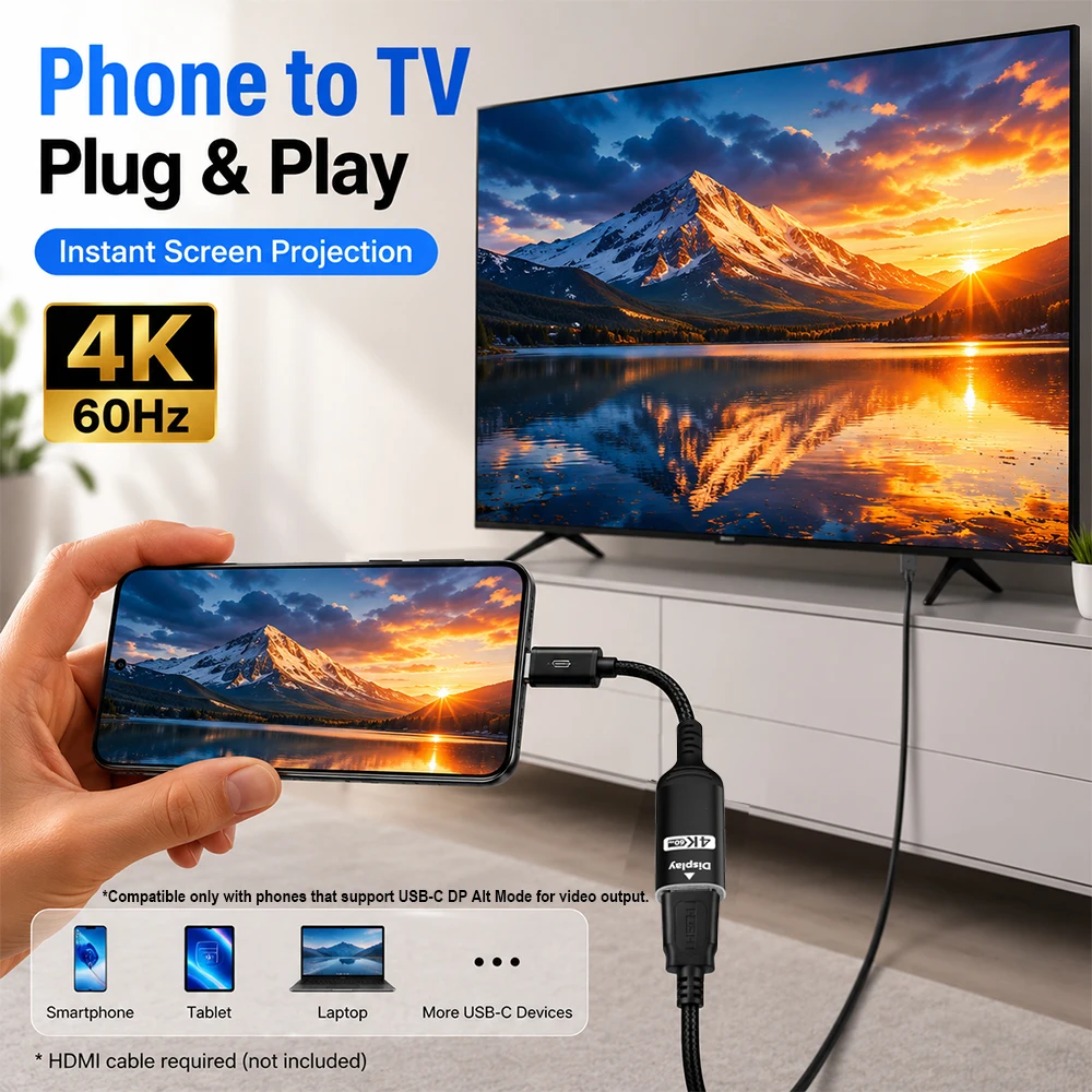 USB C to HDMI Adapter 4K@60Hz  - Hdmi Adapter Tablet ulasan dan harga