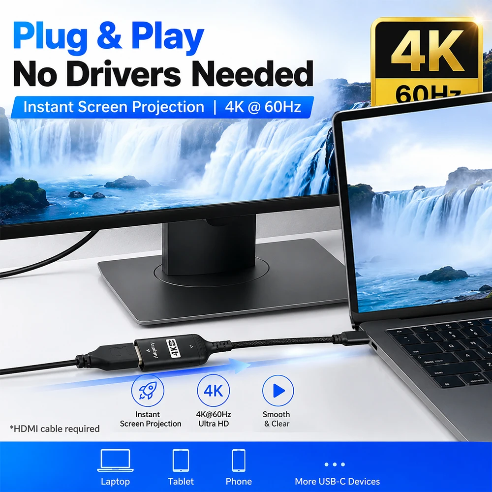 USB C to HDMI Adapter 4K@60Hz  - Hdmi Adapter Tablet ulasan dan harga