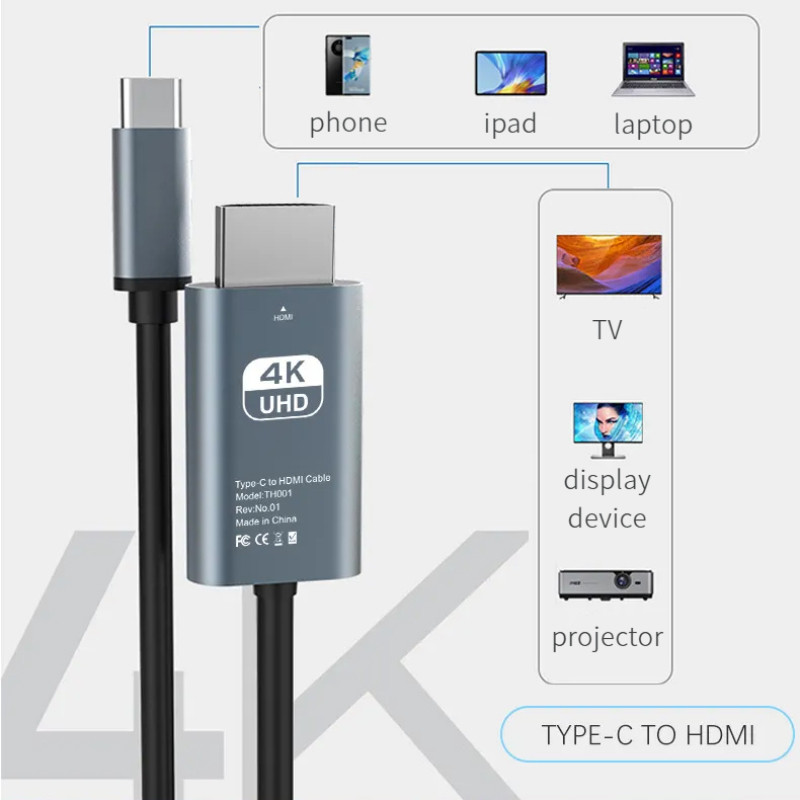 4K USB C To HDMI Cable Type-C  - Hdmi Adapter Tablet ulasan dan harga
