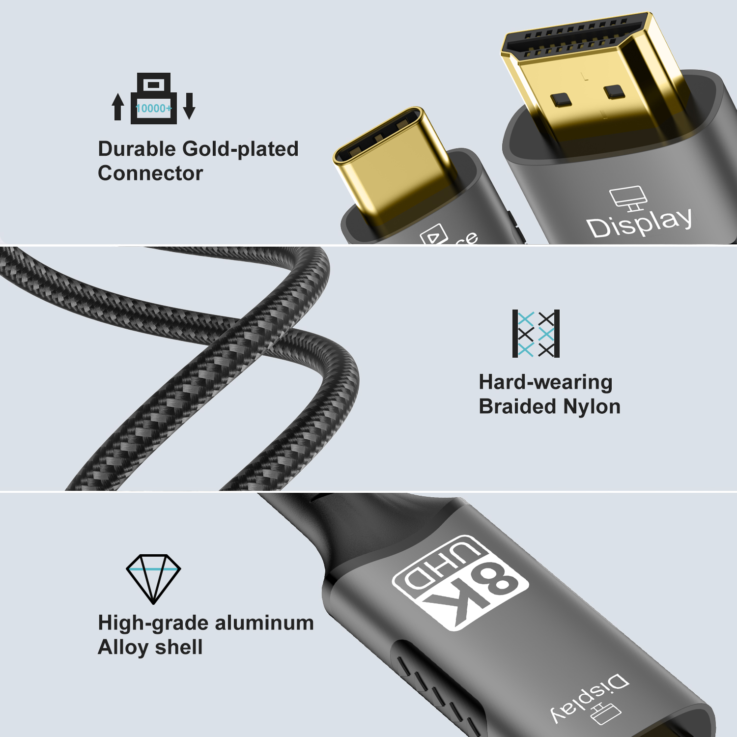 8K@60Hz USB C to HDMI Adapter  - Hdmi Adapter Tablet ulasan dan harga