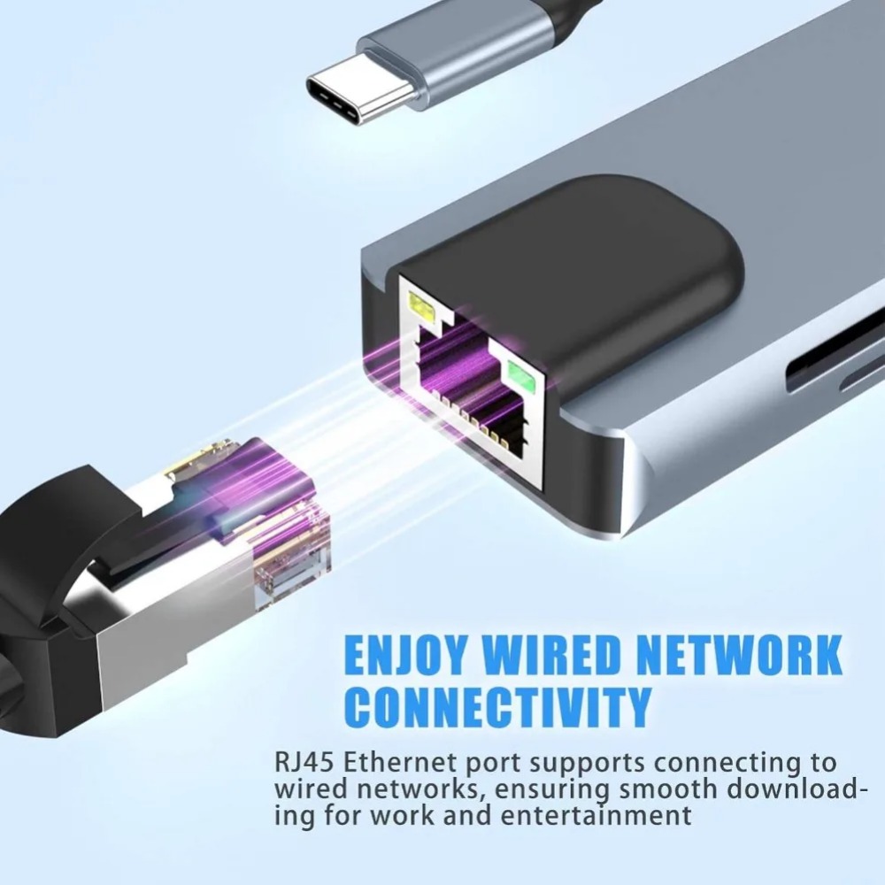 USB C Hub 8/7 in 1 4K HDMI Ada - Hdmi Adapter Tablet ulasan dan harga