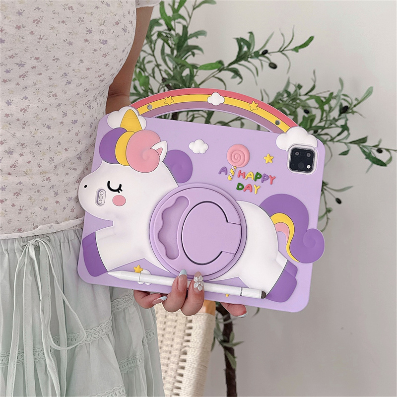 Cartoon Unicorn Kids Stand Tab - Tablet A9 Accessories ulasan dan harga