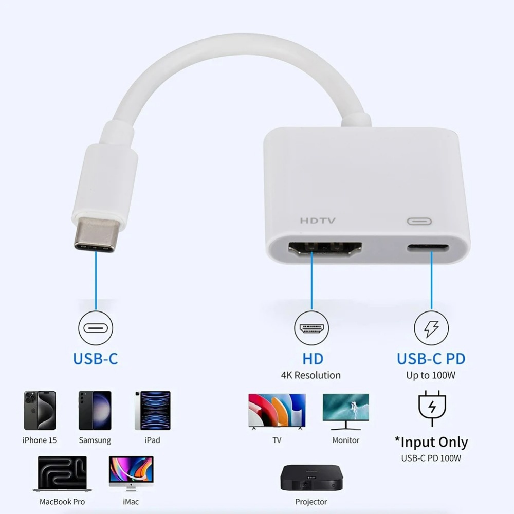 USB-C to HDMI 4K 60Hz 30Hz Con - Hdmi Adapter Tablet ulasan dan harga