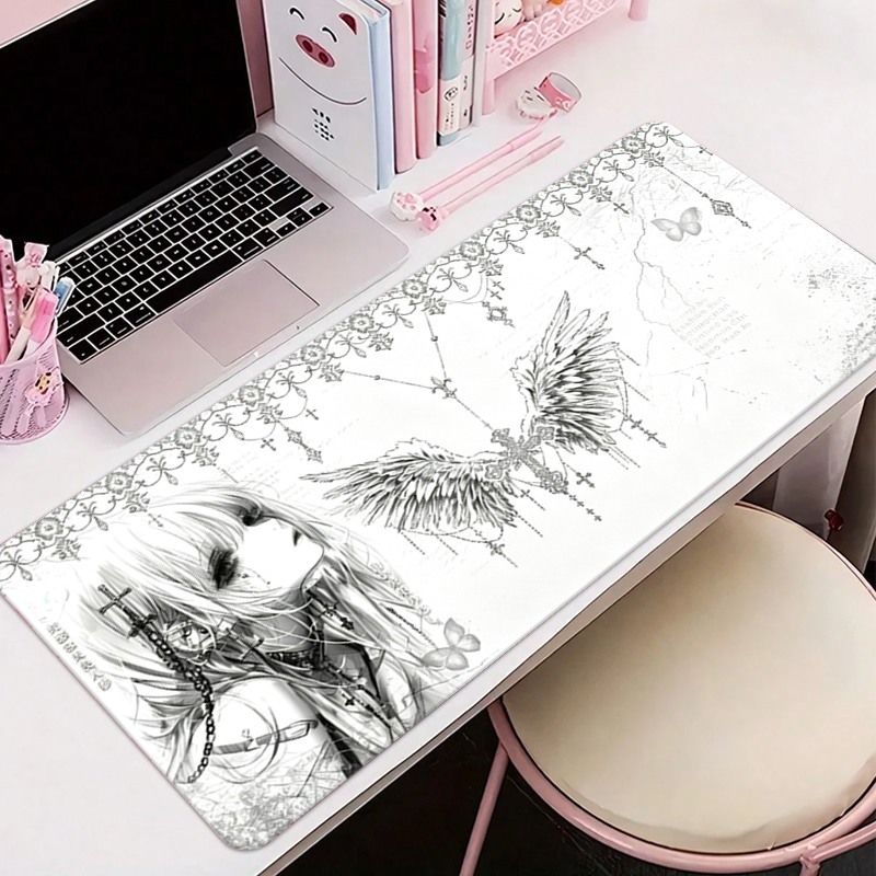 Leather Mousepad Black White A - Tablet With All Accessories ulasan dan harga