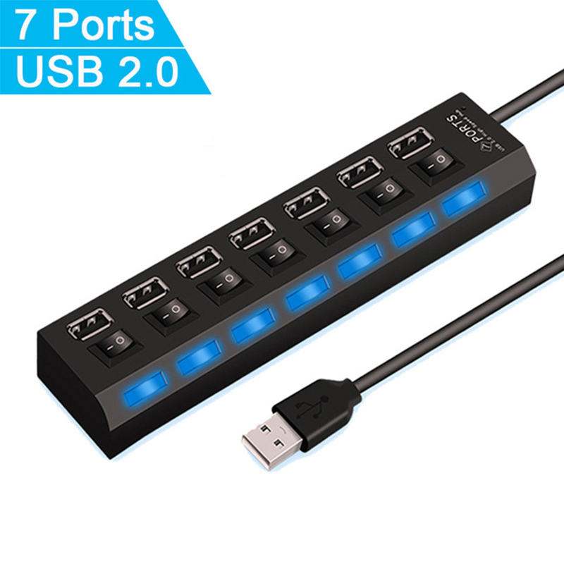 7 Port USB 2.0 Hub Splitter Fo - Tablet Accessory ulasan dan harga