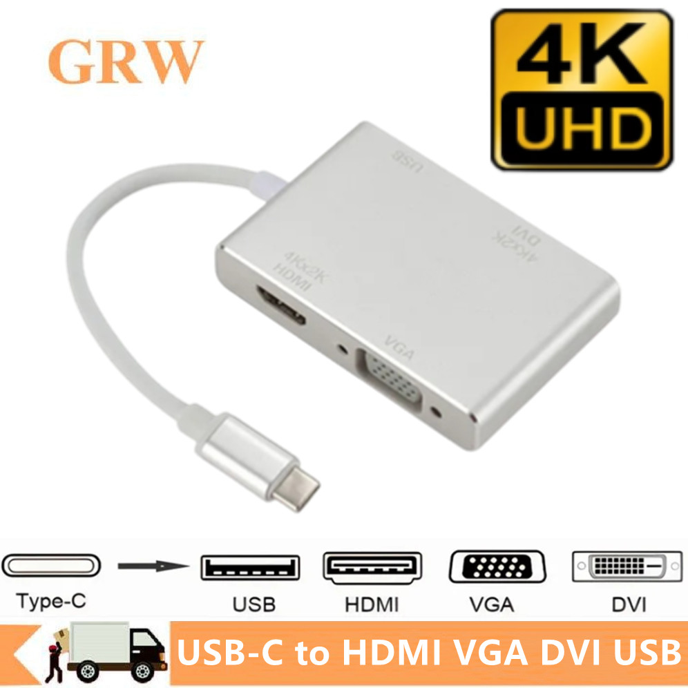4K Type C to HDMI VGA USB DVI  - Hdmi Adapter Tablet ulasan dan harga